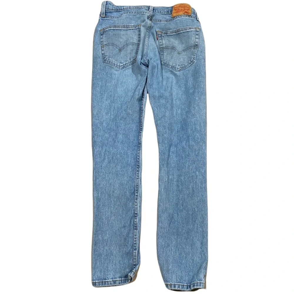 Levi's 512 Slim Fit Distressed Tapered Light Wash Jeans - Picture 8 of 16